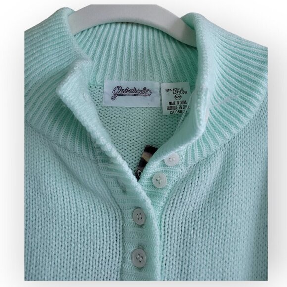 Vintage Mint Green Knit Sweater Y2K NWT Gad-Abouts - Picture 4 of 8
